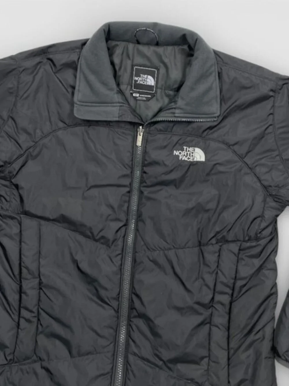 The North Face Black Nylon Zip Up Lightweight Puffer Jacket Men's S